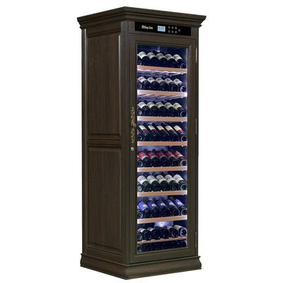 Custom Wine Cooler Cabinet With Touch Control Panel And Locker