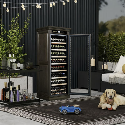 Custom Wine Cooler Cabinet With Touch Control Panel And Locker