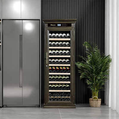 Custom Wine Cooler Cabinet With Touch Control Panel And Locker