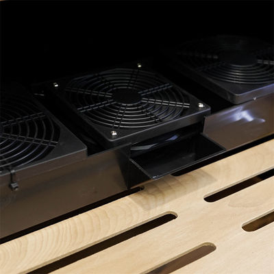 Premium Quality Dark Brown Solid Wood Frame Cigar Cooler Humifier With Locker