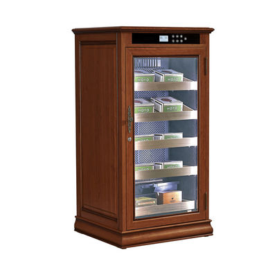 Digital Touch Screen Natural Wood Electric Cigar Humidor Cabinet Cooler