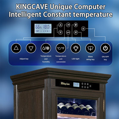 Custom Wine Cooler Cabinet With Touch Control Panel And Locker