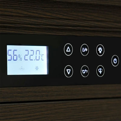 Premium Quality Dark Brown Solid Wood Frame Cigar Cooler Humifier With Locker