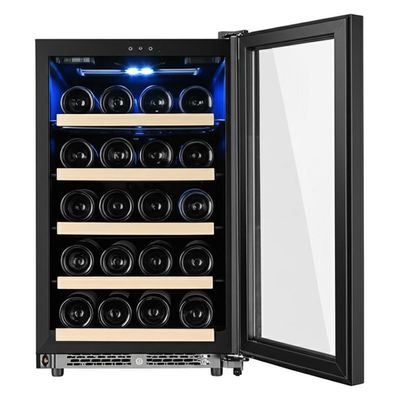 ราคาดี Modern Touch Control Wine Cooler Cabinet with Hinged Door and Metal Shelving Material ออนไลน์