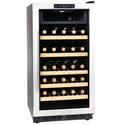 ราคาดี High Capacity Wine Cooler Cabinet 286 Lbs Touch Control Locking Door for Wine Collection Display ออนไลน์