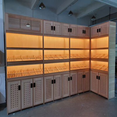 ราคาดี การควบคุมสภาพอากาศอย่างแม่นยํา Walk-In Cedar Cigar Cooler Humidor Cabinet ออนไลน์